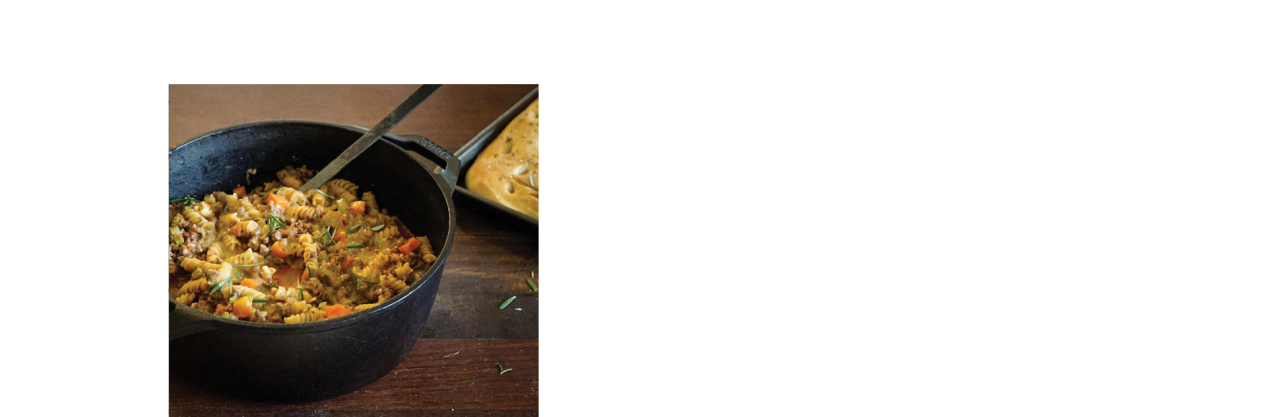 bolognese in pot on table
